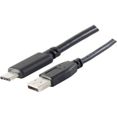 "USB-A to USB-C Adapter Cable - 3m Black - High-Speed & Durable - Perfect for Your Devices (4017538065049)"
